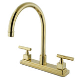 Claremont Two-Handle 3-Hole 8" Centerset Kitchen Faucet