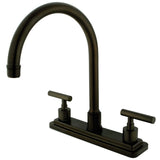 Manhattan Two-Handle 3-Hole 8" Centerset Kitchen Faucet