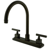 Claremont Two-Handle 3-Hole 8" Centerset Kitchen Faucet