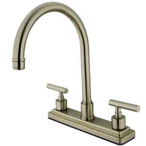 Manhattan Two-Handle 3-Hole 8" Centerset Kitchen Faucet