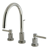 Concord Two-Handle 3-Hole Deck Mount Widespread Bathroom Faucet with Brass Pop-Up Drain