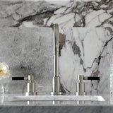 Kaiser Two-Handle 3-Hole Deck Mount Widespread Bathroom Faucet with Brass Pop-Up Drain