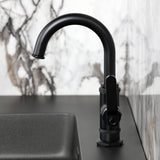 Whitaker One-Handle 1-Hole Bathroom Faucet with Deck Plate and Push Pop-Up Drain