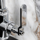 Whitaker One-Handle 1-Hole Bathroom Faucet with Deck Plate and Push Pop-Up Drain