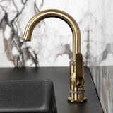 Whitaker One-Handle 1-Hole Bathroom Faucet with Deck Plate and Push Pop-Up Drain