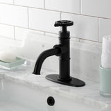 Fuller Single-Handle 1-Hole Deck Mount Bathroom Faucet with Push Pop-Up and Deck Plate