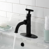 Fuller Single-Handle 1-Hole Deck Mount Bathroom Faucet with Push Pop-Up and Deck Plate