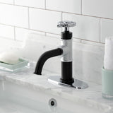 Fuller Single-Handle 1-Hole Deck Mount Bathroom Faucet with Push Pop-Up and Deck Plate