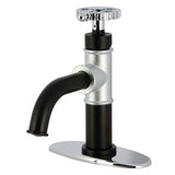 Fuller Single-Handle 1-Hole Deck Mount Bathroom Faucet with Push Pop-Up and Deck Plate