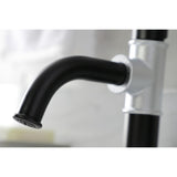 Whitaker One-Handle 1-Hole Bathroom Faucet with Deck Plate and Push Pop-Up Drain