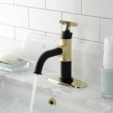 Fuller Single-Handle 1-Hole Deck Mount Bathroom Faucet with Push Pop-Up and Deck Plate