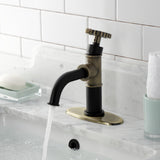 Fuller Single-Handle 1-Hole Deck Mount Bathroom Faucet with Push Pop-Up and Deck Plate