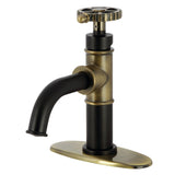 Fuller Single-Handle 1-Hole Deck Mount Bathroom Faucet with Push Pop-Up and Deck Plate