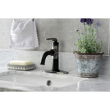 Whitaker One-Handle 1-Hole Bathroom Faucet with Deck Plate and Push Pop-Up Drain