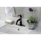 Whitaker One-Handle 1-Hole Bathroom Faucet with Deck Plate and Push Pop-Up Drain