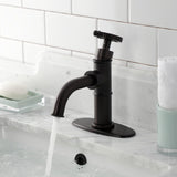 Fuller Single-Handle 1-Hole Deck Mount Bathroom Faucet with Push Pop-Up and Deck Plate