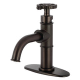 Fuller Single-Handle 1-Hole Deck Mount Bathroom Faucet with Push Pop-Up and Deck Plate