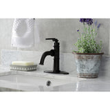 Whitaker One-Handle 1-Hole Bathroom Faucet with Deck Plate and Push Pop-Up Drain