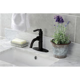 Whitaker One-Handle 1-Hole Bathroom Faucet with Deck Plate and Push Pop-Up Drain