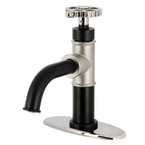 Fuller Single-Handle 1-Hole Deck Mount Bathroom Faucet with Push Pop-Up and Deck Plate