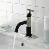 Fuller Single-Handle 1-Hole Deck Mount Bathroom Faucet with Push Pop-Up and Deck Plate