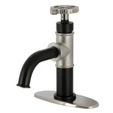 Fuller Single-Handle 1-Hole Deck Mount Bathroom Faucet with Push Pop-Up and Deck Plate