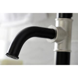 Whitaker One-Handle 1-Hole Bathroom Faucet with Deck Plate and Push Pop-Up Drain