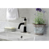 Whitaker One-Handle 1-Hole Bathroom Faucet with Deck Plate and Push Pop-Up Drain