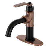 Whitaker One-Handle 1-Hole Bathroom Faucet with Deck Plate and Push Pop-Up Drain