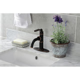 Whitaker One-Handle 1-Hole Bathroom Faucet with Deck Plate and Push Pop-Up Drain