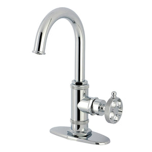 Wendell One-Handle 1-Hole Deck Mount Bar Faucet with Knurled Handle