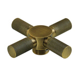 Convergent Brass Cross Handle