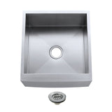 Denver Stainless Steel Farmhouse Single Bowl Sink with Strainer