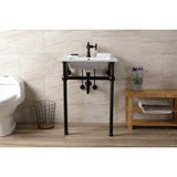 Fauceture 25-Inch Console Sink with Brass Legs (Single Faucet Hole)