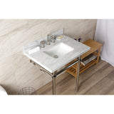 Fauceture 30-Inch Console Sink with Brass Legs (8-Inch, 3 Hole)