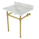 Fauceture 30-Inch Console Sink with Brass Legs (8-Inch, 3 Hole)