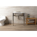 Fauceture 31-Inch Console Sink with Brass Legs (8-Inch, 3 Hole)