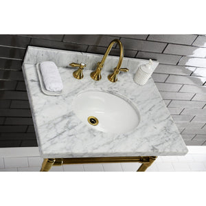 Templeton 30-Inch Carrara Marble Vanity Sink Top (8" Faucet Drillings)