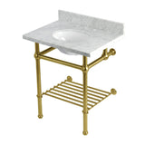 Templeton 30-Inch Console Sink with Brass Legs (8-Inch, 3 Hole)