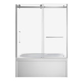 60-Inch Acrylic Rectangular 3-Wall Anti-Skid Alcove Tub with Tub Door, Right Hand Drain