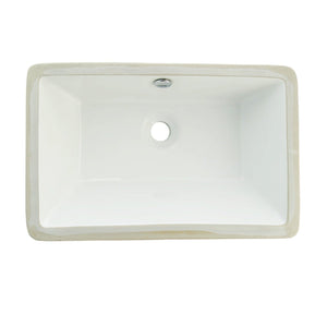 Castillo 21-1/8 Inch Ceramic Rectangular Undermount Bathroom Sink