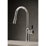 Kaiser Single-Handle 1-Hole Deck Mount Pull-Down Sprayer Kitchen Faucet