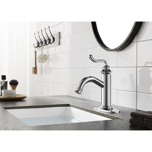 Royale Single-Handle 1-Hole Deck Mount Bathroom Faucet with Push Pop-Up