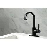 Kaiser Single-Handle 1-Hole Deck Mount Bathroom Faucet with Push Pop-Up