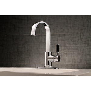 Kaiser Single-Handle 1-Hole Deck Mount Bathroom Faucet with Push Pop-Up