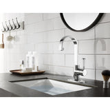 Paris Single-Handle 1-Hole Deck Mount Bathroom Faucet with Push Pop-Up