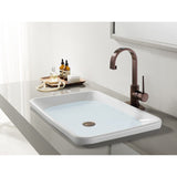 New York One-Handle 1-Hole Bathroom Faucet with Deck Plate and Push Pop-Up Drain