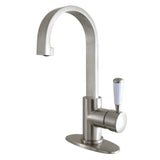 Paris Single-Handle 1-Hole Deck Mount Bathroom Faucet with Push Pop-Up