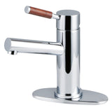 Wellington One-Handle 1-Hole Bathroom Faucet with Deck Plate and Push Pop-Up Drain