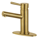 Concord One-Handle 1-Hole Bathroom Faucet with Deck Plate and Push Pop-Up Drain